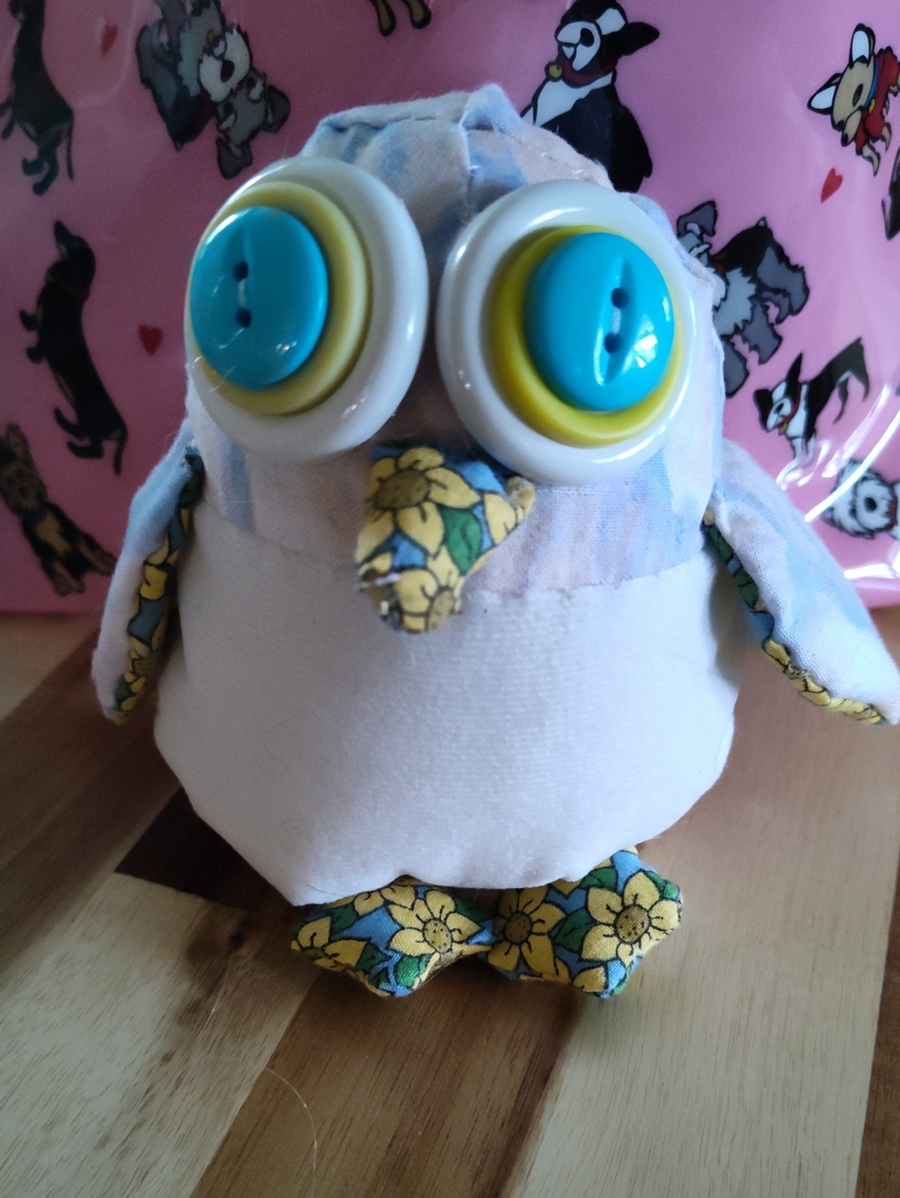 Hand Sewn Colorful Owl